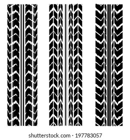 Special Black Tire Track Design Stock Vector (Royalty Free) 197783057 ...