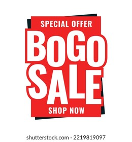 special bogo sale offer background design vector