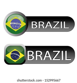 special brazil flag symbol on white background