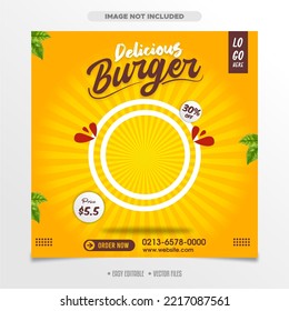 Special Breakfast menu instagram post design template