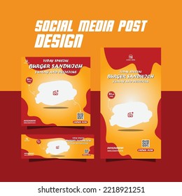 Special Burger Sandwich Post Design  Or Food Restaurant And Fast Food Menu Design