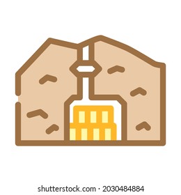 special burial in mountain color icon vector. special burial in mountain sign. isolated symbol illustration