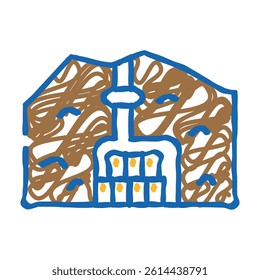 special burial in mountain doodle icon sketch vector. special burial in mountain sign. isolated symbol illustration
