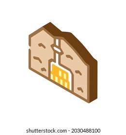 special burial in mountain isometric icon vector. special burial in mountain sign. isolated symbol illustration