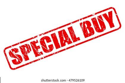 SPECIAL BUY red stamp text on white