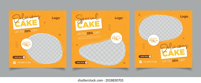 Special Cake Banner For Social Media Template Post	