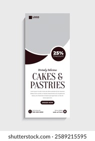 Special cake sale roll up banner template or standee template