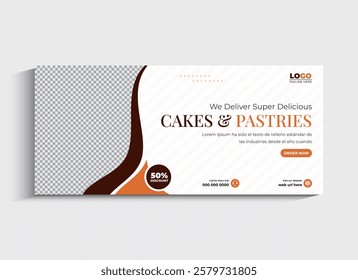 Special cake sale social media cover and web banner template