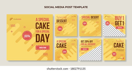 Special cakes social media post template for cake shop