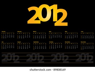 special calendar design for 2012