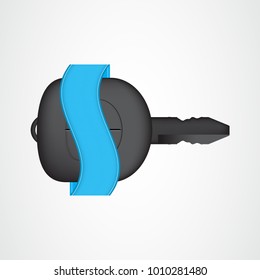 special car key design with lock and unlock buttons