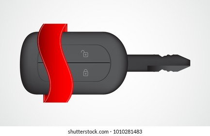 special car key design with lock and unlock buttons