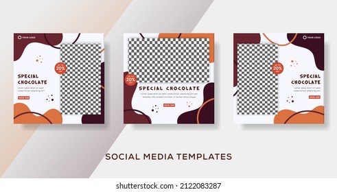 Special Chocolate Banner For Business Cake Shop Template Post Premium