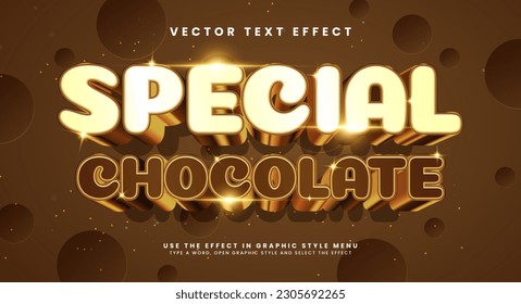 Special chocolate editable text style effect. Vector text effect, with luxury concept.