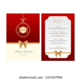 Special Christmas Festive Menu Design. Graphic Vector Illustration Menu Design Template Vector