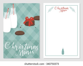 Special Christmas festive menu design. Food flyer.