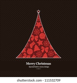 Diseño especial de menú de Navidad
