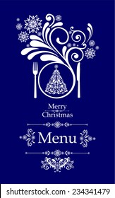 Special Christmas menu design. Vector Illustration 