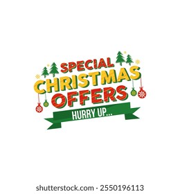 Special Christmas Offers Logo Unit Typography Vector