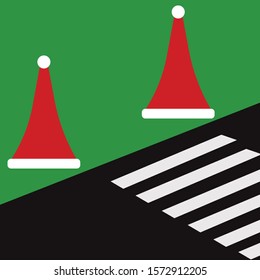 a special Christmas road marker

