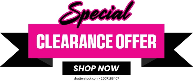 Special Clearanes Offer Promotional Ecommerce Offer Design Marketing Symbol