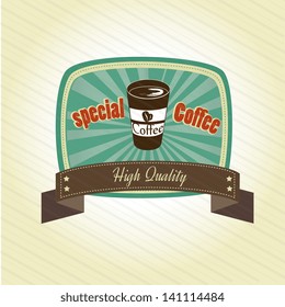 special coffee design over grunge background vector illustration