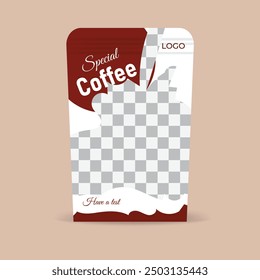 Designvorlage für spezielle Kaffeepackungen