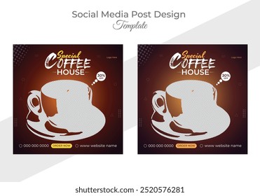 Spezielle Kaffee Social Media Post Design-Vorlage