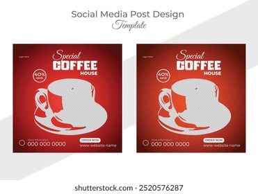 Special coffee social media post design template