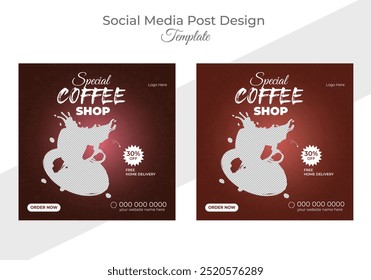 Special coffee social media post design template