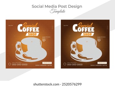 Special coffee social media post design template