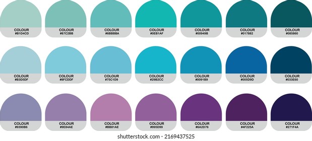 Special Color Palette Pantone Colour Palette Stock Vector (Royalty Free ...