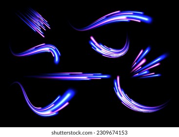 Special colorful christmas effect twirl. Abstract white wawe. Vector magic glowing star light effect with neon blurred curved line. Sparkling translucent comet bokeh. The effect of the vortex curve.