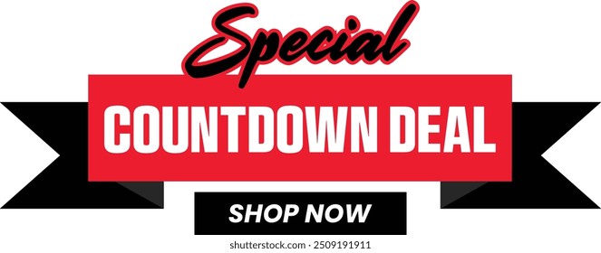 Special Countdown Deal Promotional Ecommerce Offer Design Marketing Symbol, Countdown,