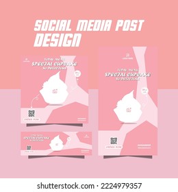 special cupcake menu flyer or bakery flyer design