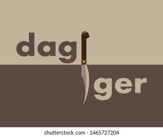 Special dagger illustration for background