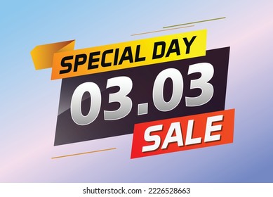 special day 03 03 word concept vector illustration with megaphone and 3d style, landing page, template, ui, web, mobile app, poster, banner, flyer, background, gift card, coupon, label, wallpaper