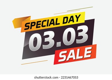 special day 03 03 word concept vector illustration with megaphone and 3d style, landing page, template, ui, web, mobile app, poster, banner, flyer, background, gift card, coupon, label, wallpaper