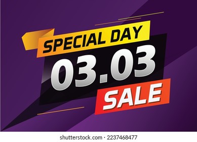 special day 03 03 word concept vector illustration with megaphone and 3d style, landing page, template, ui, web, mobile app, poster, banner, flyer, background, gift card, coupon, label, wallpaper