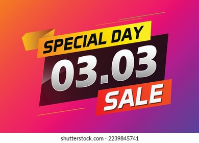 special day 03 03 word concept vector illustration with megaphone and 3d style, landing page, template, ui, web, mobile app, poster, banner, flyer, background, gift card, coupon, label, wallpaper