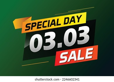 special day 03 03 word concept vector illustration with megaphone and 3d style, landing page, template, ui, web, mobile app, poster, banner, flyer, background, gift card, coupon, label, wallpaper