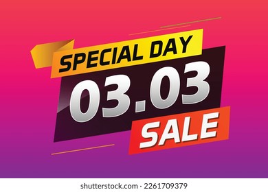 special day 03 03 word concept vector illustration with megaphone and 3d style, landing page, template, ui, web, mobile app, poster, banner, flyer, background, gift card, coupon, label, wallpaper