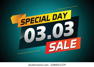 special day 03 03 word concept vector illustration with megaphone and 3d style, landing page, template, ui, web, mobile app, poster, banner, flyer, background, gift card, coupon, label, wallpaper