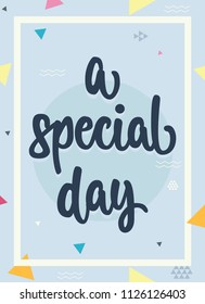 a special day lettering
