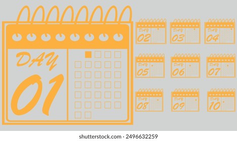 special day on calendar numbered, vector illustration of calendar, daily planner vector icon for websites, stickers and printing.