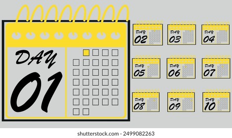 special day on calendar numbered, vector illustration of calendar, daily planner vector icon for websites, stickers and printing.