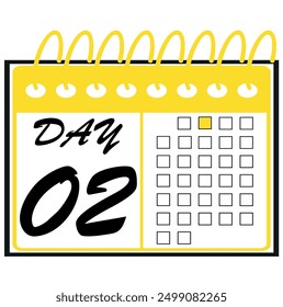 special day on calendar numbered, vector illustration of calendar, daily planner vector icon for websites, stickers and printing.