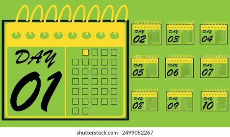 special day on calendar numbered, vector illustration of calendar, daily planner vector icon for websites, stickers and printing.