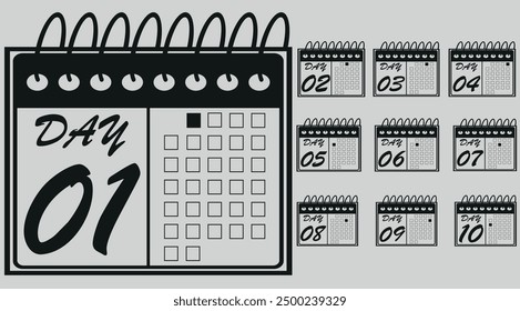 special day on calendar numbered, vector illustration of calendar, daily planner vector icon for websites, stickers and printing.