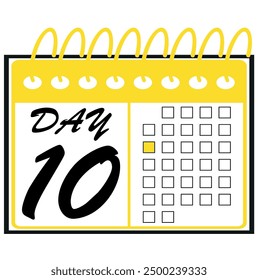 special day on calendar numbered, vector illustration of calendar, daily planner vector icon for websites, stickers and printing.